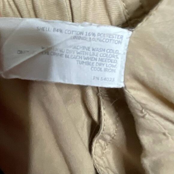 Old Navy Windbreaker Jacket Full Zip Snap Button Long Sleeve Pocket Beige Tan XS - Picture 8 of 10